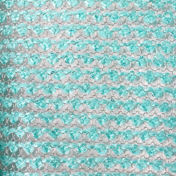 NWT Leshop Y2K Retro Style Turquoise Knit Cardigan Size S - Picture 9 of 13